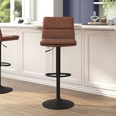 Flash Furniture Set of 2 Commercial Armless Adjustable Height Barstools