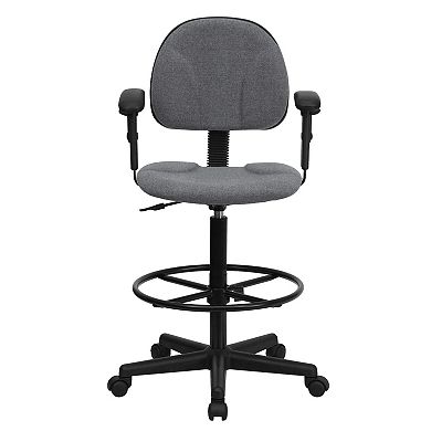 Flash Furniture Fabric Drafting Chair with Arms (Cylinders: 22.5''-27''H or 26''-30.5''H)