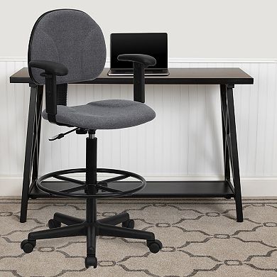 Flash Furniture Fabric Drafting Chair with Arms (Cylinders: 22.5''-27''H or 26''-30.5''H)