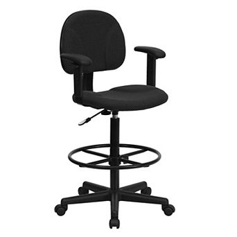 Flash Furniture Fabric Drafting Chair with Arms (Cylinders: 22.5''-27''H or 26''-30.5''H)