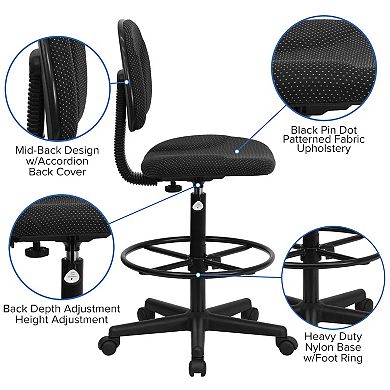 Flash Furniture Fabric Drafting Chair (Cylinders: 22.5''-27''H or 26''-30.5''H)