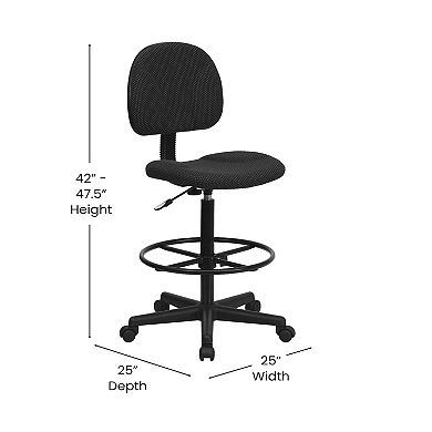 Flash Furniture Fabric Drafting Chair (Cylinders: 22.5''-27''H or 26''-30.5''H)