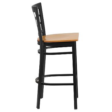 Flash Furniture Window Back Metal Restaurant Barstool