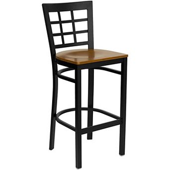 Flash Furniture Window Back Metal Restaurant Barstool
