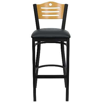 Flash Furniture Slat Back Metal Restaurant Barstool
