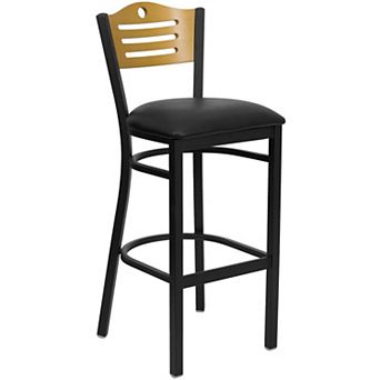 Flash Furniture Slat Back Metal Restaurant Barstool