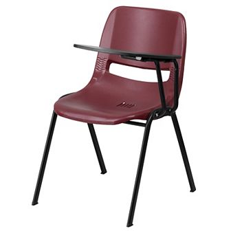 Flash Furniture Ergonomic Shell Chair with Left Handed Flip-Up Tablet Arm