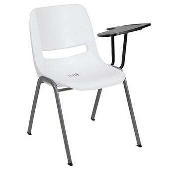 Flash Furniture Ergonomic Shell Chair with Left Handed Flip-Up Tablet Arm