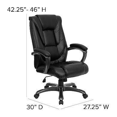 Flash Furniture High Back LeatherSoft Layered Upholstered Executive Ergonomic Office Chair