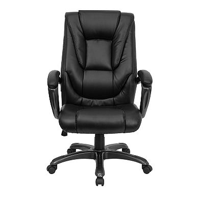 Flash Furniture High Back LeatherSoft Layered Upholstered Executive Ergonomic Office Chair