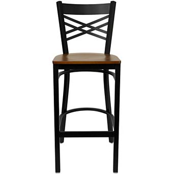 Flash Furniture X" Back Metal Restaurant Barstool