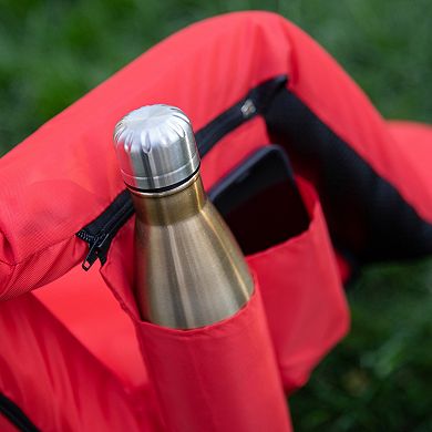 Flash Furniture Backpack Reclining Padded Stadium Chairs with Armrests & Storge Pockets