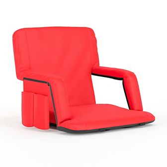 Flash Furniture Backpack Reclining Padded Stadium Chairs with Armrests & Storge Pockets