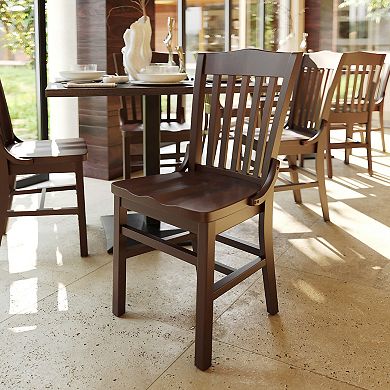 Flash Furniture School House Back Wooden Restaurant Dining Chair