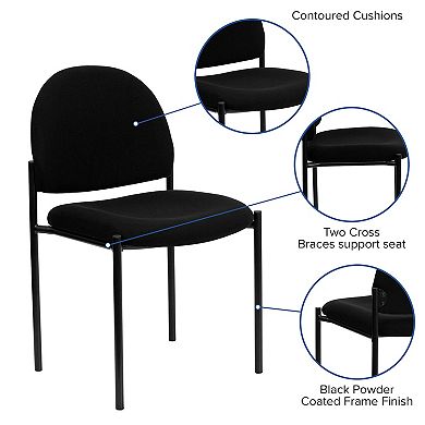 Flash Furniture Comfort Stackable Steel Side Reception Chair