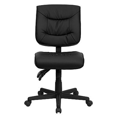 Flash Furniture Mid-Back LeatherSoft Multifunction Swivel Ergonomic Task Office Chair