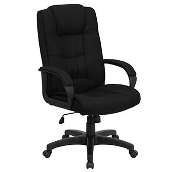 Flash Furniture High Back Multi-Line Stitch Upholstered Executive Swivel Office Chair with Arms