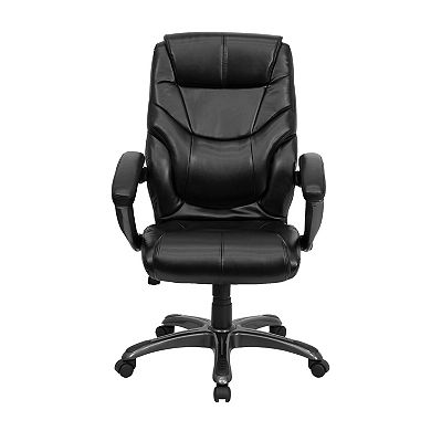 Flash Furniture Executive Swivel Ergonomic Office Chair with High Back Design, Padded Arms