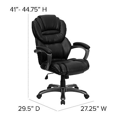 Flash Furniture High Back Executive Swivel Ergonomic Office Chair with Accent Layered Seat