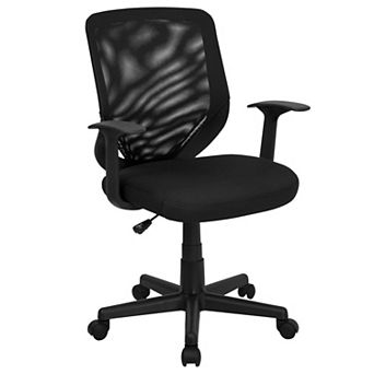 Flash Furniture Mid-Back Mesh Tapered Back Swivel Task Office Chair with T-Arms