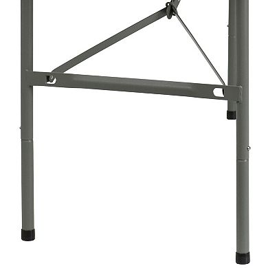 Flash Furniture 30"W x 60"L Bi-Fold Granite White Plastic Folding Table - Banquet Table