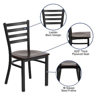 Flash Furniture Ladder Back Metal Restaurant Chair