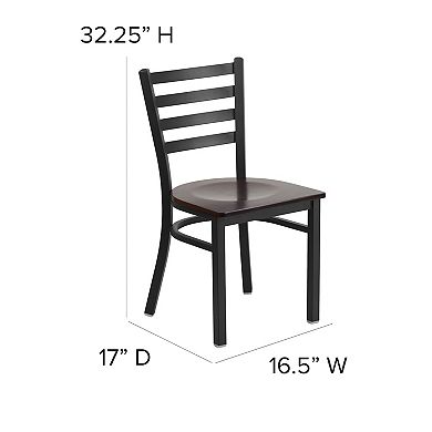 Flash Furniture Ladder Back Metal Restaurant Chair