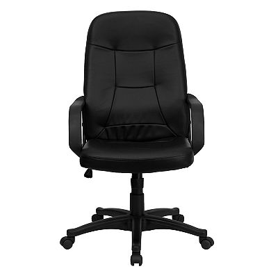 Flash Furniture High Back Glove Vinyl Executive Swivel Office Chair with Arms
