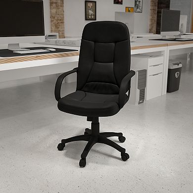 Flash Furniture High Back Glove Vinyl Executive Swivel Office Chair with Arms
