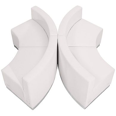 Flash Furniture 4 PC LeatherSoft Modular Reception Configuration w/Taut Back &Seat