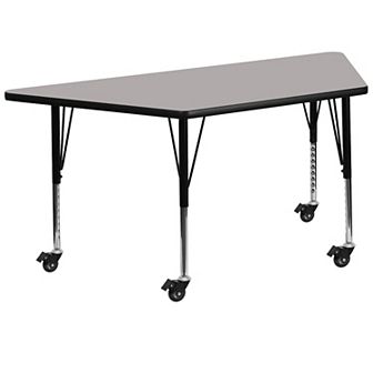 Flash Furniture Mobile 22.5''W x 45''L Trap HP Laminate Activity Table - Adjustable Short Legs