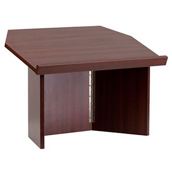 Flash Furniture Foldable Tabletop Lectern in Mahogany - Slanted Top with Ledge