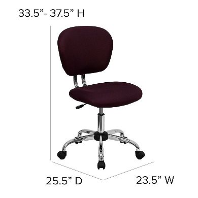 Flash Furniture Mid-Back Mesh Padded Swivel Task Office Chair with Chrome Base