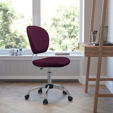 Flash Furniture Mid-Back Mesh Padded Swivel Task Office Chair with Chrome Base