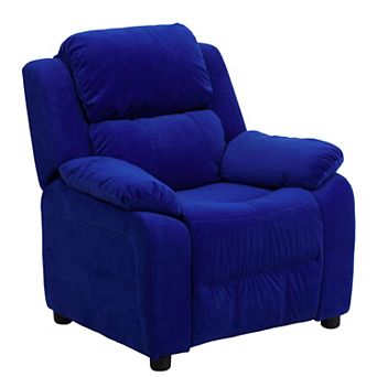 Flash Furniture Deluxe Padded Contemporary Kids Recliner with Storage Arms