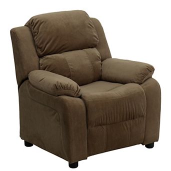 Flash Furniture Deluxe Padded Contemporary Kids Recliner with Storage Arms