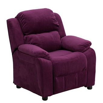 Flash Furniture Deluxe Padded Contemporary Kids Recliner with Storage Arms