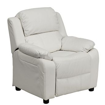 Flash Furniture Deluxe Padded Contemporary Kids Recliner with Storage Arms
