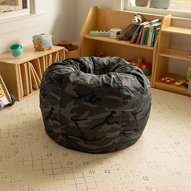 Flash Furniture Small Refillable Bean Bag Chair for Kids and Teens