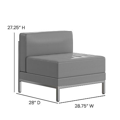 Flash Furniture Contemporary LeatherSoft Middle Chair - Reception &Home Office Chair