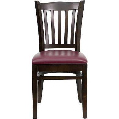Flash Furniture Vertical Slat Back Wooden Restaurant Chair