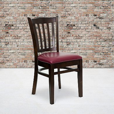 Flash Furniture Vertical Slat Back Wooden Restaurant Chair