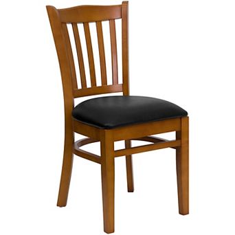 Flash Furniture Vertical Slat Back Wooden Restaurant Chair