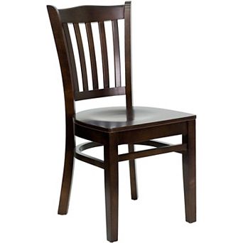 Flash Furniture Vertical Slat Back Wooden Restaurant Chair