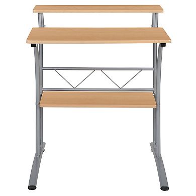 Flash Furniture Computer Desk with Top and Lower Storage Shelves