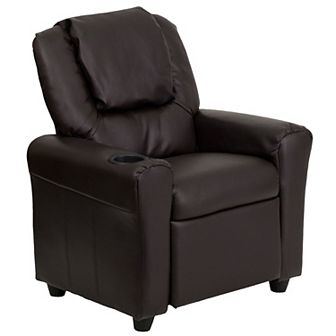 Flash Furniture Contemporary Kids Recliner with Cup Holder and Headrest
