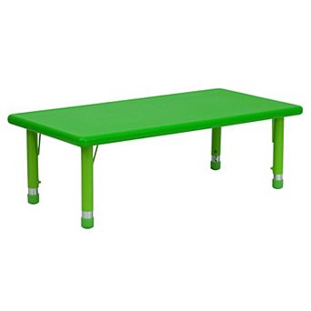 Flash Furniture 24"W x 48"L Plastic Adjustable Activity Table - School Table for 6