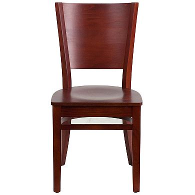 Flash Furniture Solid Back Wooden Restaurant Chair