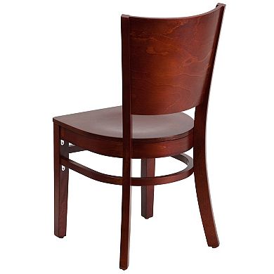 Flash Furniture Solid Back Wooden Restaurant Chair