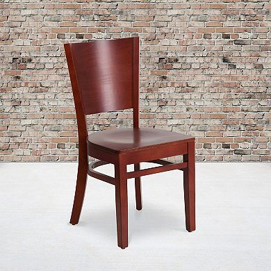 Flash Furniture Solid Back Wooden Restaurant Chair